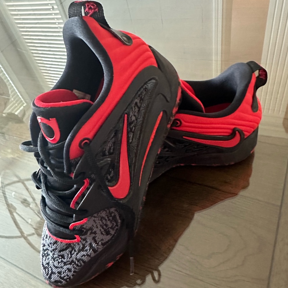KD Black and Red Athletic Sneakers